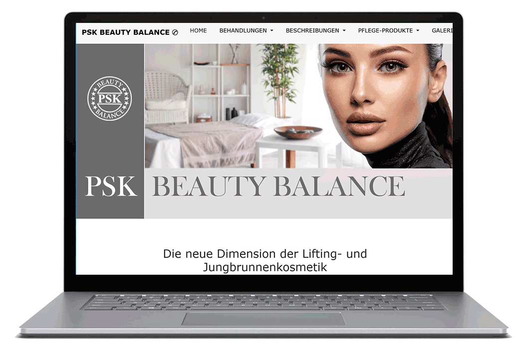 Beispiel einer Website für Selbstständige